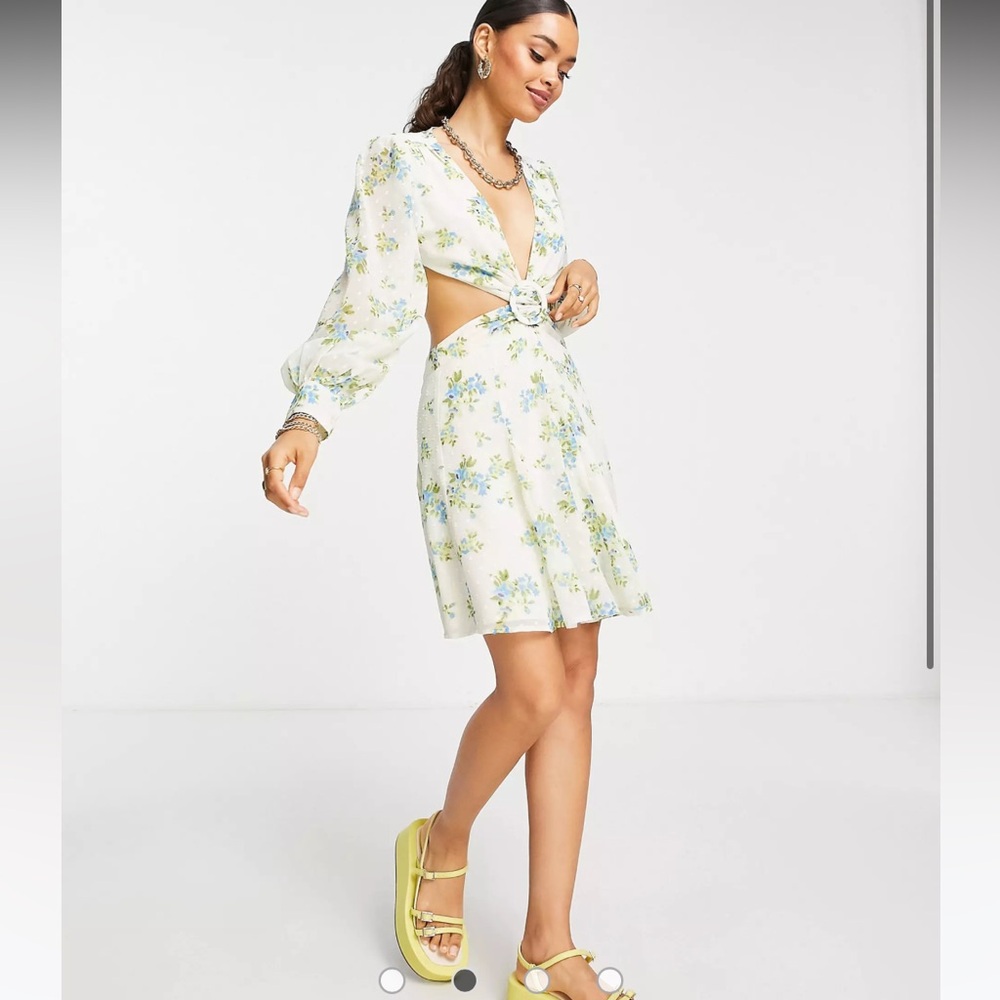 Floral Cutout Dress